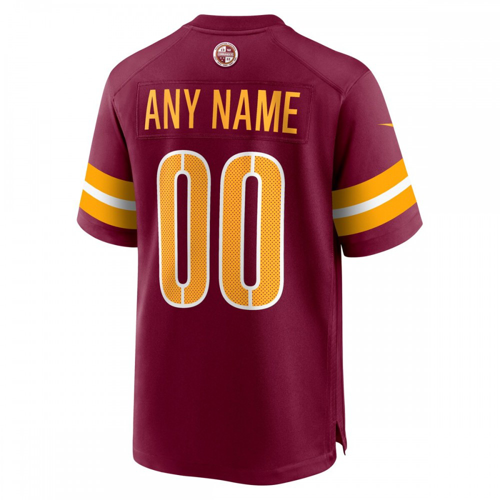 Washington Commanders Nike Game Custom Player Jersey - Burgundy-GridironStore